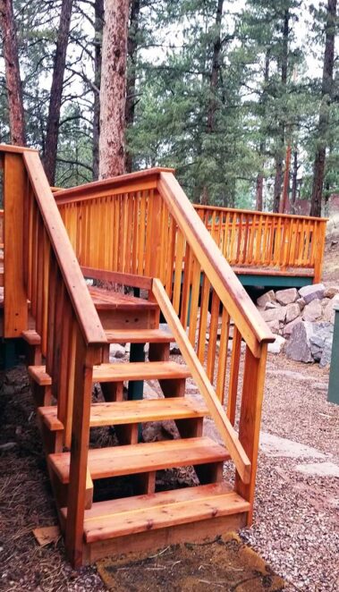 Custom Decks, Custom Redwood Decks, Woodland Park, Colorado, Mountain High Creations